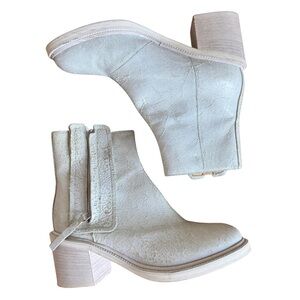 Maison Margiela MM6 Cream Ankle Boots